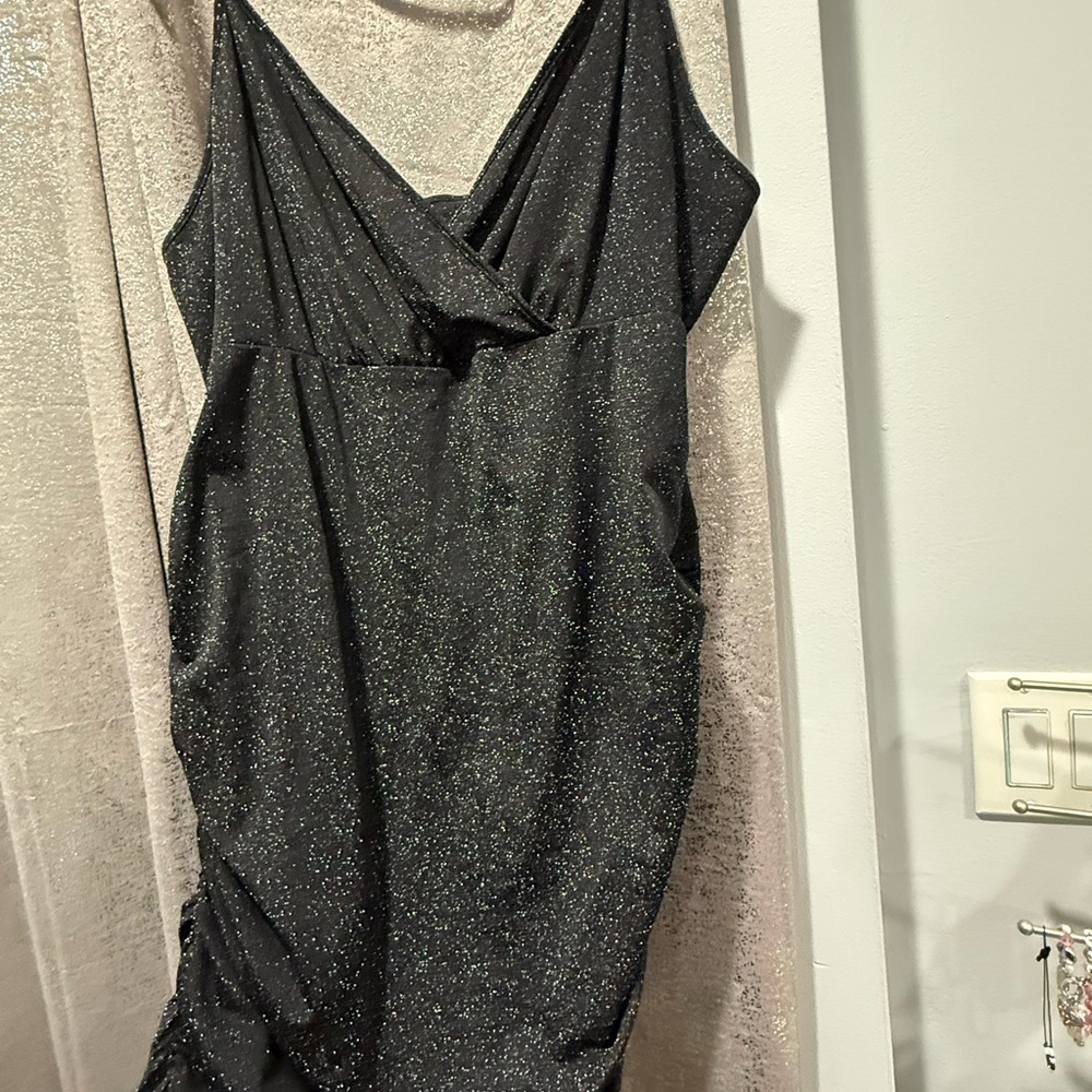 Elegant Black Glitter Dress